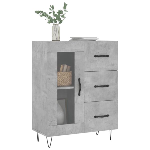 vidaXL Sideboard Betongrau 69,5x34x90 cm Holzwerkstoff