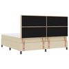 vidaXL Boxspringbett mit Matratze mit LED Creme 200 x 200 cm Stoff