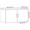 vidaXL Wandschrank Altholz-Optik 80x39x40 cm Holzwerkstoff