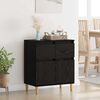 vidaXL Sideboard Schwarz Eichen-Optik 60 x 35 x 70 cm Holzwerkstoff