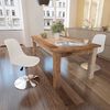 vidaXL Esszimmerst&uuml;hle 2 Stk. Drehbar Wei&szlig; Kunstleder