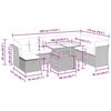 vidaXL 9-tlg. Garten-Sofagarnitur mit Kissen Grau Poly Rattan Akazie