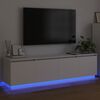 vidaXL TV-Schr&auml;nk mit LED Wei&szlig; 180 x 38 x 49 cm Holzwerkstoff