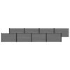 vidaXL Zaunelement 8 pcs WPC und Aluminium Grau