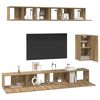 vidaXL TV-Schrank-Set Wandmontiert 6 pcs Artisan-Eiche Holzwerkstoff