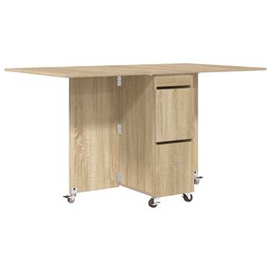 vidaXL Esstisch 140 x 80 x 77 cm Holzwerkstoff Sonoma-Eiche