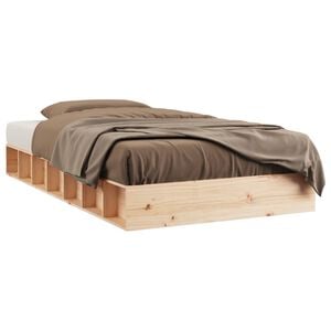 vidaXL Massivholzbett 75x190 cm