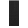 vidaXL Highboard Schwarz Eichen-Optik 69,5 x 34 x 180 cm Holzwerkstoff
