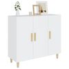 vidaXL Sideboard Weiß 90x34x80 cm Holzwerkstoff