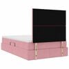 vidaXL Bett mit Stauraum und LED mit Matratze Rosa 120 x 200 cm Samt