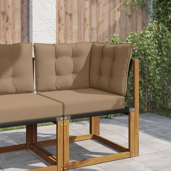 vidaXL Sofakissen f&uuml;r drau&szlig;en 3 pcs Taupe Polyester