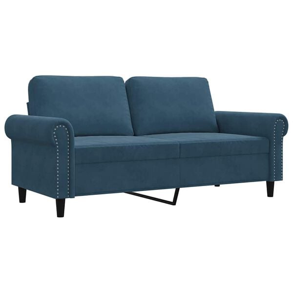 vidaXL 2-Sitzer-Sofa Blau 140 cm Samt