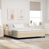 vidaXL Boxspringbett mit Matratze Creme 180 x 200 cm Stoff