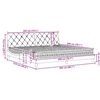 vidaXL Bett mit Matratze Creme 200x200 cm Stoff