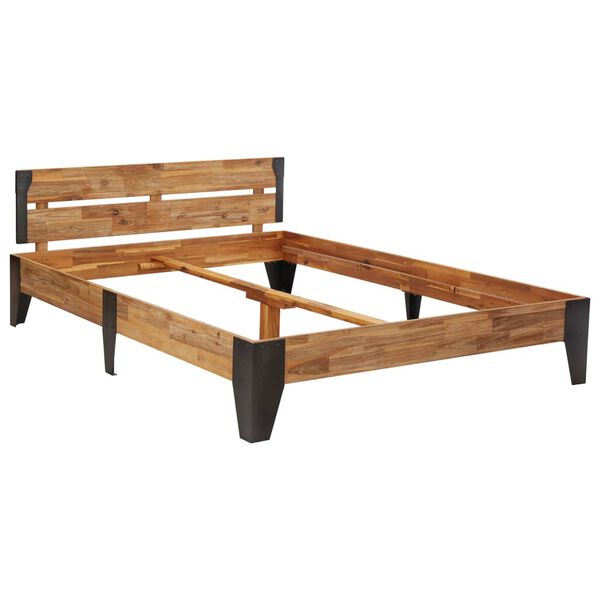 vidaXL Massivholzbett Akazie Gebürstet 120x200 cm
