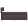 vidaXL Boxspringbett mit Matratze Dunkelbraun 90x190 cm Stoff
