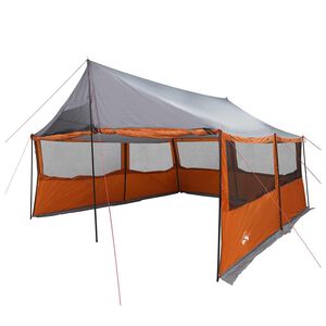 vidaXL Familienzelt mit Dach Grau und Orange 450 x 400 x 265 cm