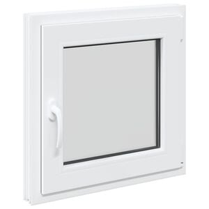 vidaXL Kellerfenster Innenseite Farbe Wei&szlig; RISOR 50 x 50 cm