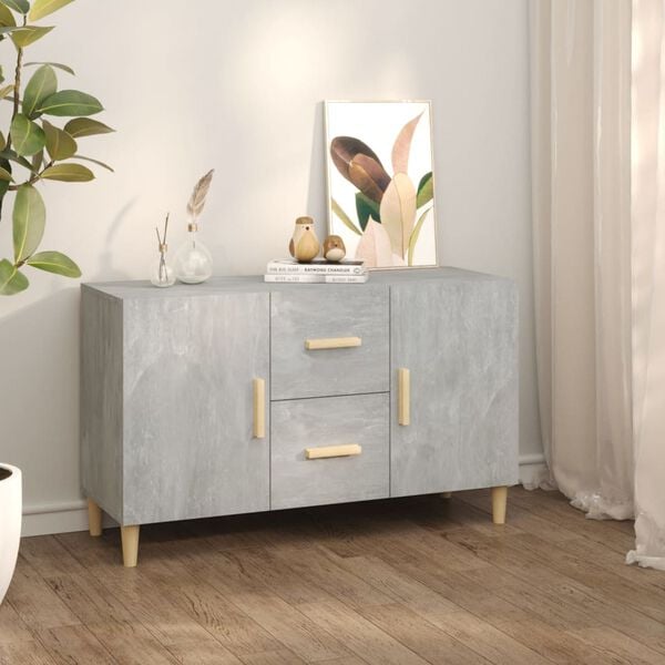 vidaXL Sideboard Betongrau 100x36x60 cm Holzwerkstoff