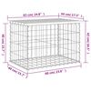 vidaXL Gartenbank aus Gabionen 63x44x42 cm Massivholz Douglasie