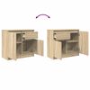 vidaXL Sideboard mit Schublade Sonoma-Eiche 71x35x65 cm Holzwerkstoff