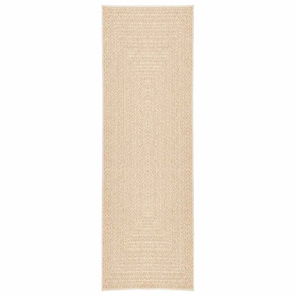 vidaXL Teppich ZIZUR Beige 80x250 cm Jute-Optik Indoor und Outdoor