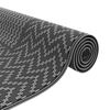 vidaXL Outdoor-Teppich Chevron ARAKIL Schwarz und Grau 500 x 250 cm