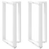 vidaXL Bartischbeine T-Form 2 Stk. Wei&szlig; 60x35x(100-101) cm Stahl
