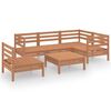 vidaXL 6-tlg. Garten-Lounge-Set Massivholz Kiefer Honigbraun