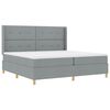 vidaXL Boxspringbett mit Matratze Hellgrau 140 x 200 cm Stoff
