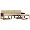 vidaXL Outdoor-Sofagarnitur 4 Stk. Natur und Beige