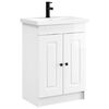vidaXL Badezimmerm&ouml;bel-Set Hochglanz Wei&szlig; 56 x 37,5 x 81 cm