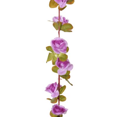vidaXL Künstliche Blumengirlanden 6 Stk. Helllila 250 cm