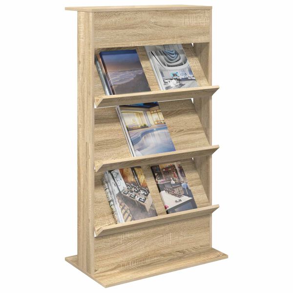 vidaXL Magazinregal Sonoma-Eiche 70 x 41 x 126 cm Holzwerkstoff