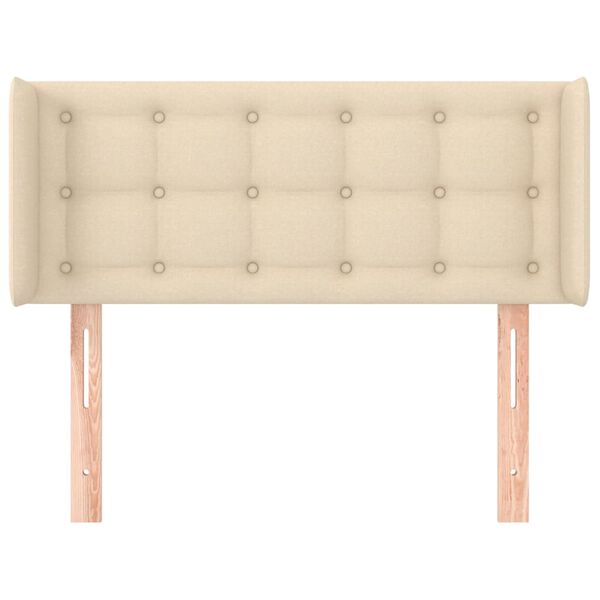 vidaXL Kopfteil mit Ohren Creme 83x16x78/88 cm Stoff