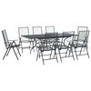 vidaXL Garten Essgruppe 9 pcs Anthrazit 212 x 90 x 76 cm