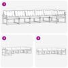 vidaXL Outdoor-Sofagarnitur mit Kissen 6 pcs Nat&uuml;rlich und Hellgrau