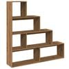 vidaXL Raumteiler-B&uuml;cherregal 4 Stufen Artisan-Eiche 143,5x29x143,5 cm