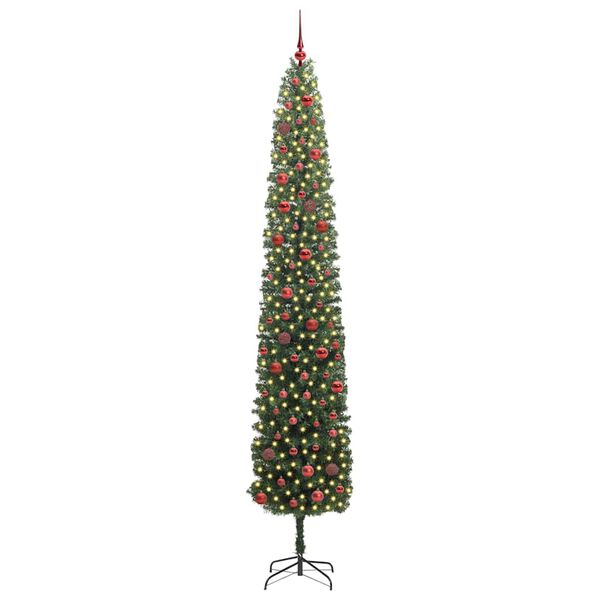 vidaXL Künstlicher Weihnachtsbaum mit 300 LEDs mit Ständer Grün 270 cm