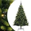 vidaXL K&uuml;nstlicher Klapp-Weihnachtsbaum mit 300 LEDs Gr&uuml;n 210 cm