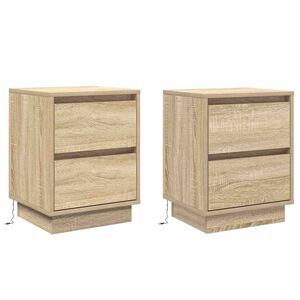 vidaXL Nachttisch 2 pcs Sonoma-Eiche 39 x 34,5 x 50 cm Holzwerkstoff