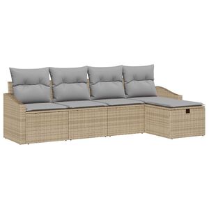 vidaXL Sofa Set mit Kissen 6 pcs Poly-Rattan