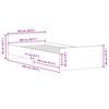 vidaXL Bettgestell ohne Matratze Sonoma-Eiche 100x200 cm Holzwerkstoff