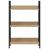 vidaXL B&uuml;cherregal 3 Regalb&ouml;den Eiche 60&times;27,6&times;90,5 cm Holzwerkstoff