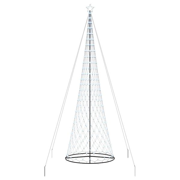 vidaXL LED-Weihnachtsbaum mit 555 LEDs Kaltwei&szlig; 500 cm Metall