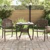 vidaXL Gartentisch Set 3 pcs Bronze Gussaluminium