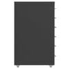 vidaXL Aktenschrank mit Rollen Anthrazit 28x41x69 cm Metall