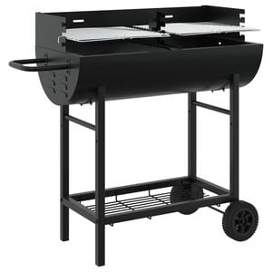 vidaXL Holzkohlegrill 96,5 x 42,5 x 88,5 cm Schwarz