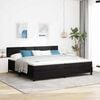 vidaXL Boxspringbett mit Matratze Schwarz 200 x 200 cm Samt
