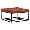 vidaXL Pouf Dunkelbraun 80x80x43 cm Echtleder